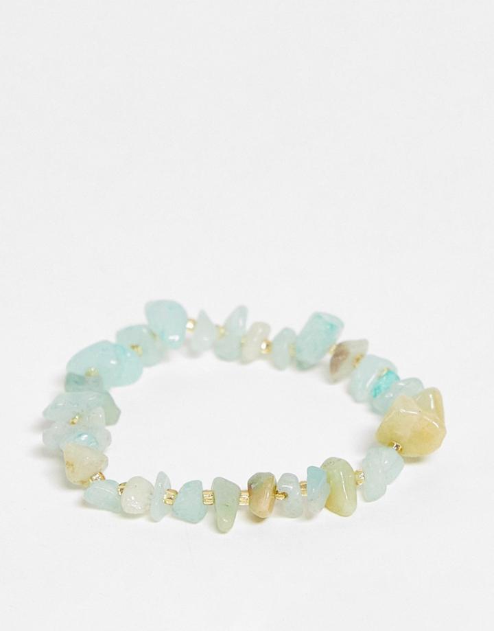 Designb Natural Stone Chip Bracelet In Blue