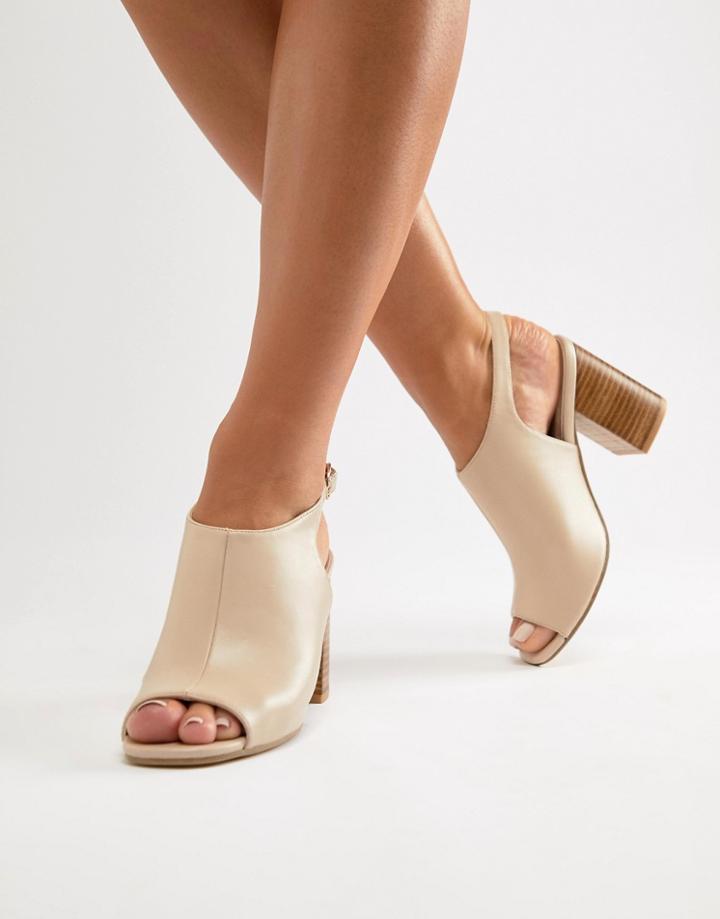 Park Lane Wide Fit Block Heeled Sandals - Beige