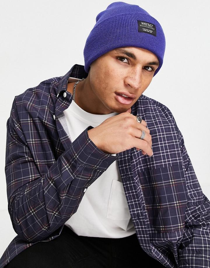 Wesc Basic Double Layer Cuff Beanie-blues