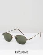 Reclaimed Vintage Inspired Round Sunglasses - Silver