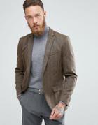 Jack & Jones Premium Slim Tweed Blazer - Brown