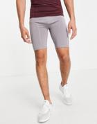 Asos 4505 Running Tights In Short Length With Seam Details-grey