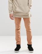 Asos Skinny Chinos In Beige - Indian Tan
