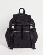 Topshop Scrunchie Nylon Backpack-black