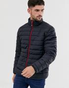 Only & Sons Puffer Jacket With Stand Collar In Navy - Navy