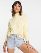 & Other Stories Knitted Cropped Sweater In Yellow