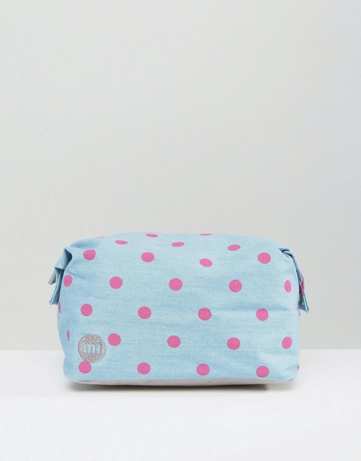 Mi Pac Pola Dot Make-up Bag - Blue