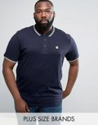 Le Breve Plus Tipping Slim Fit Polo Shirt - Navy