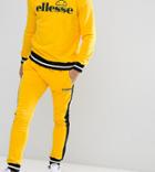 Ellesse Joggers With Contrast Panel In Yellow - Yellow