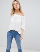 Y.a.s Emba Off Shoulder Blouse - White