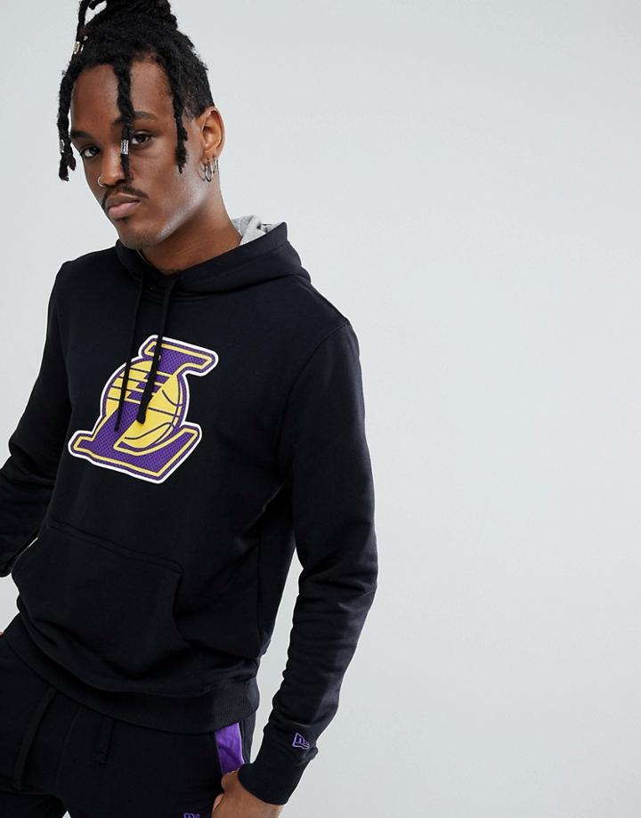 New Era Nba Los Angeles Lakers Hoodie In Black - Black