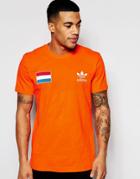 Adidas Originals T-shirt With Netherlands Badge Aj8031 - Orange