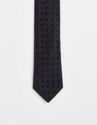 Twisted Tailor Tie In Black With Stud Detail