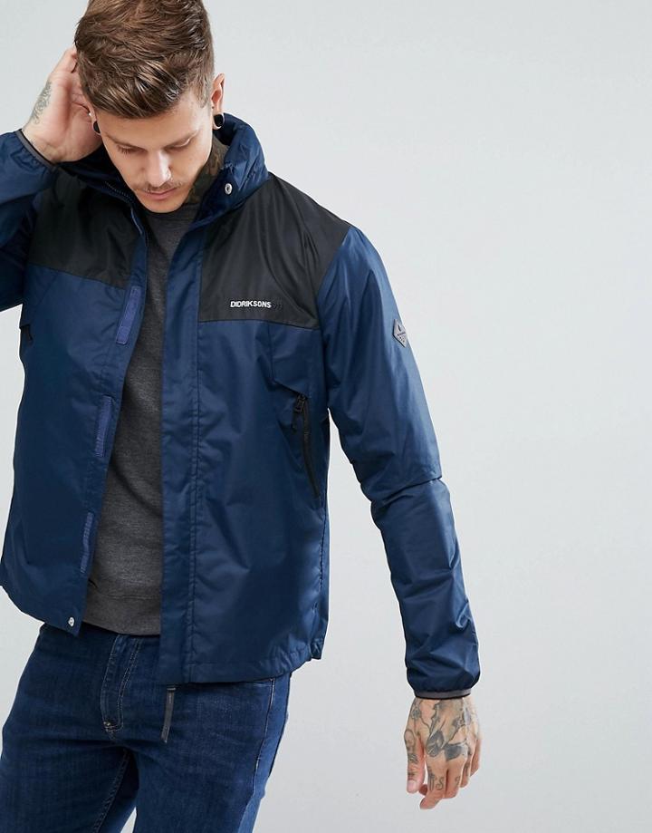 Didriksons 1913 Vivid Windbreaker In Navy - Navy