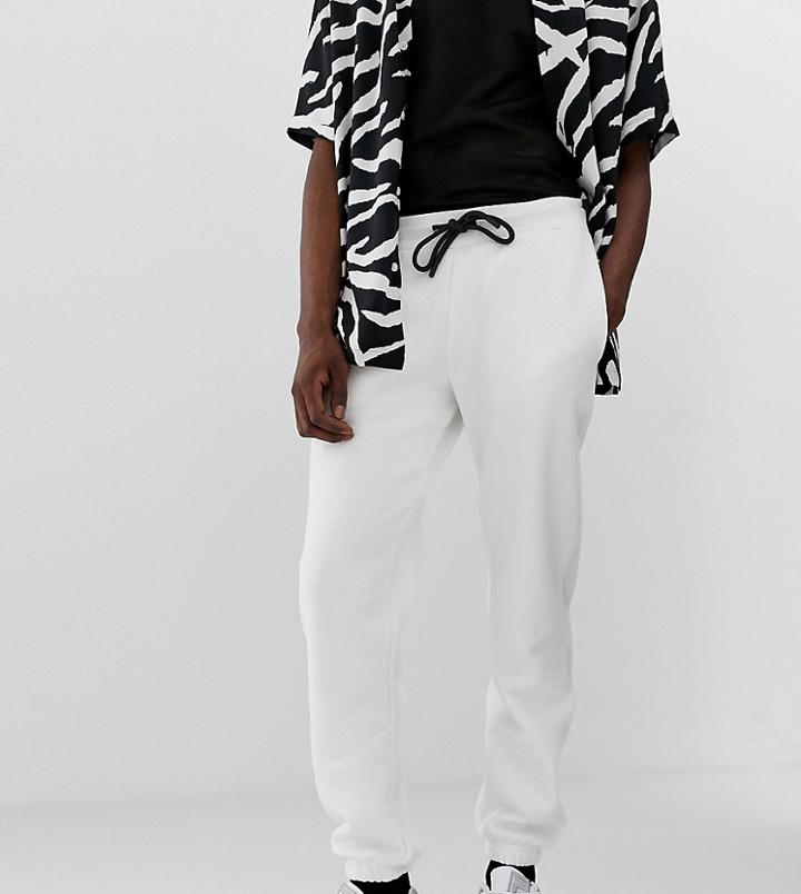 Collusion Tall Tapered Sweatpants In White - White