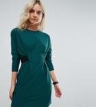 Asos Petite Mini Dress With Elastic Waist Detail