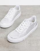 Asos Design Desert Lace Up Sneakers In Silver