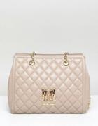 Love Moschino Quilted Logo Bag - Beige