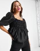 Vero Moda Smock Top In Black