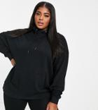 Asos Design Curve Organic Cotton Super Oversized Boyfriend Hoodie In Black