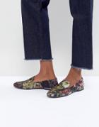 Mango Floral Jacquard Loafer - Multi