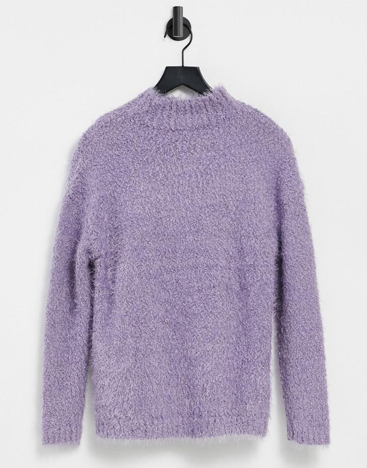 Bb Dakota Funnel Neck Sweater In Lilac-purple