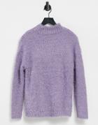 Bb Dakota Funnel Neck Sweater In Lilac-purple