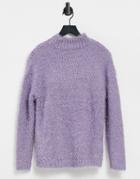 Bb Dakota Funnel Neck Sweater In Lilac-purple