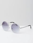 Jeepers Peepers Oversized Round Sunglasses - Silver