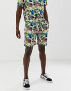 Brave Soul Two-piece Printed Shorts - White