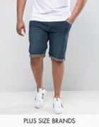 Duke Plus Denim Shorts In Vintage Blue - Blue