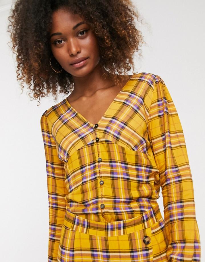 Vila Check Blouse-multi