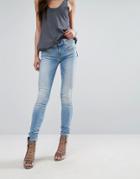 G-star Midge Cody Mid Rise Skinny Jean With Zip Pocket Detail - Blue