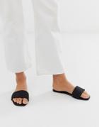 Asos Design Wide Fit Jayme Espadrille Sandals-black