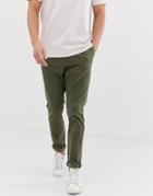 Jack & Jones Intelligence Slim Fit Chinos In Green