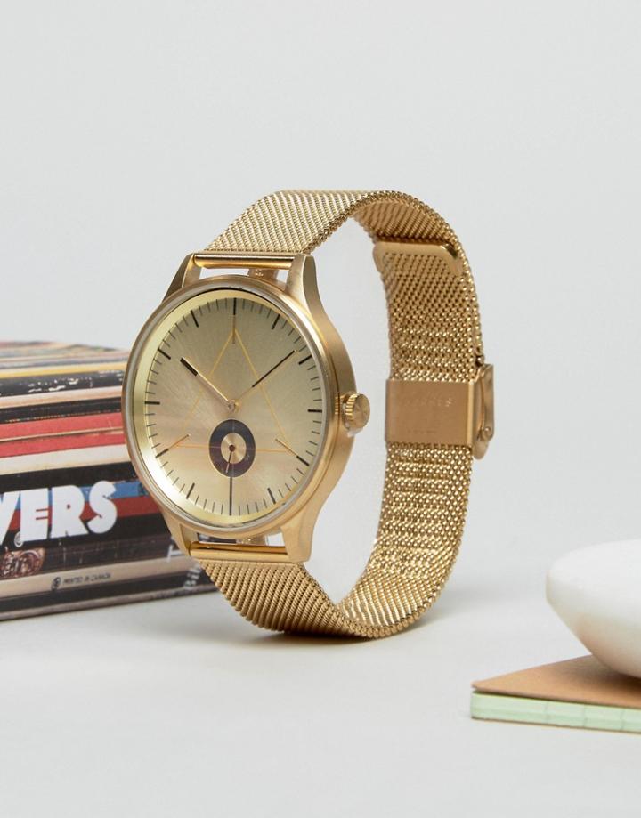 Cronometrics Mesh Watch In Gold - Gold