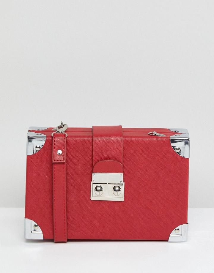 Stradivarius Box Cross Body Bag - Red