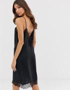 Y.a.s Lace Trim Cami Dress - Black