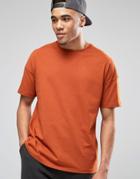 Asos Oversized T-shirt In Tan - Leather Brown