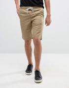 Produkt Chino Shorts With Drawstring Waistband - Beige