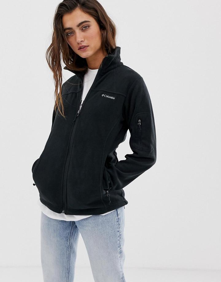Columbia Fast Trek Ii Fleece Jacket In Black - Black