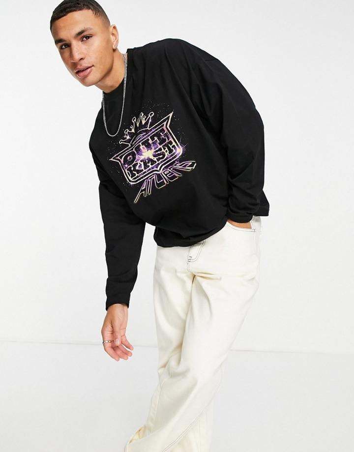 Asos Design Outkast Long Sleeve T-shirt In Black