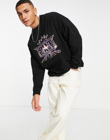 Asos Design Outkast Long Sleeve T-shirt In Black