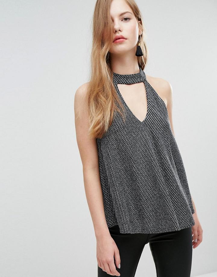 New Look Choker Strappy Cami - Black