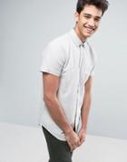 Threadbare Cotton Linen Short Sleeve Shirt - Stone