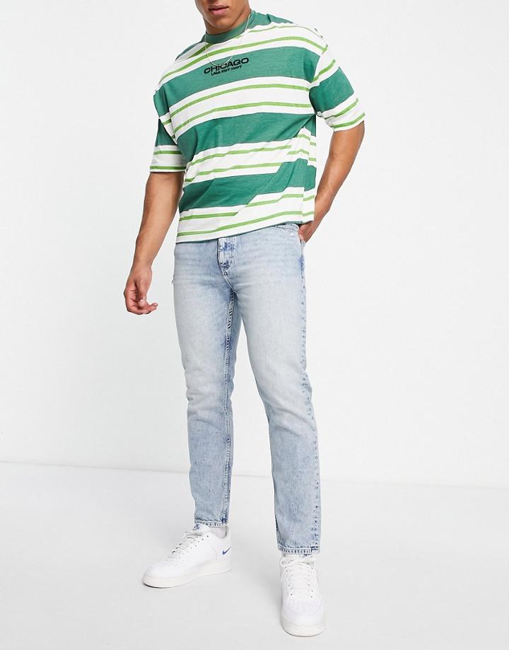Tommy Jeans Dad Regular Tapered Fit Jeans In Light Wash-blue