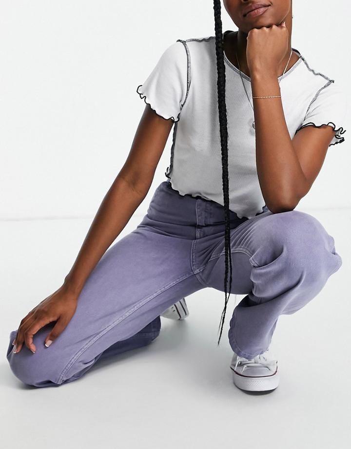 Topshop Carpenter Organic Cotton Jeans In Blue