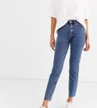 Only Tall High Waisted Straight Leg Jeans-navy