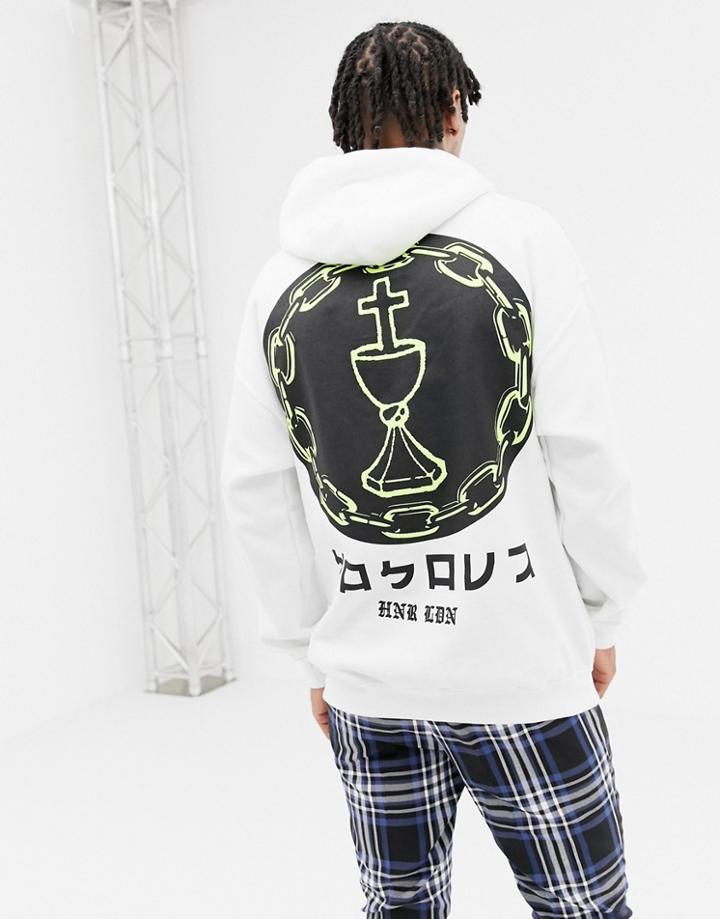 Hnr Ldn Back Print Hoodie - Black