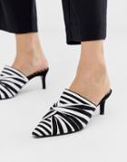 Asos Design Salary Knotted Heeled Mules-multi